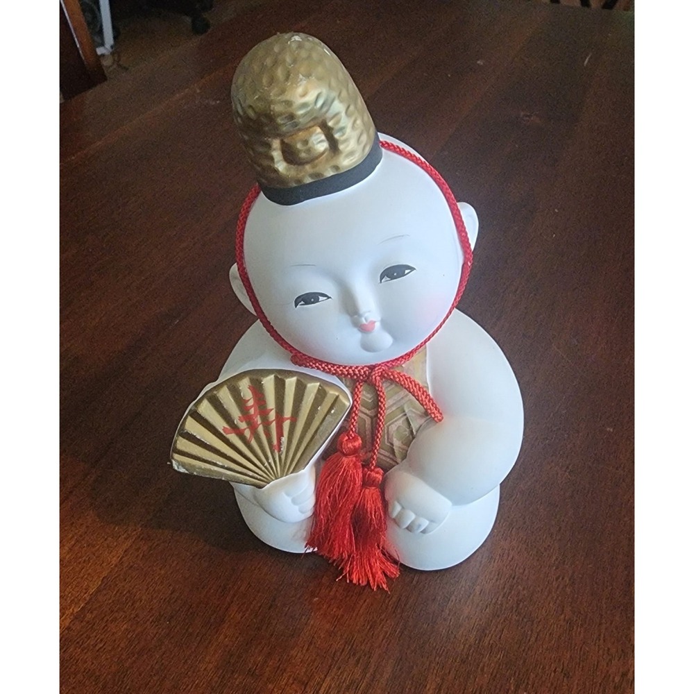 Vtg‎ Japanese Hakata Kotobuki Doll Figurine Made By Kiyama